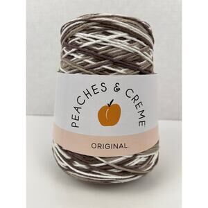 Peaches & Creme Cotton Yarn Chocolate Milk Ombre 13 Oz 674 yds Brown Tan White